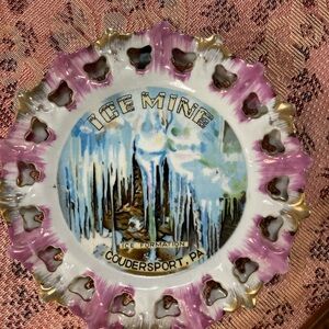 Vintage Ice Mine Souvenir Plate